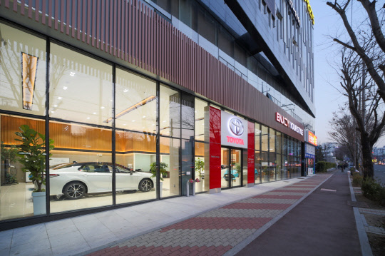 도요타 광주전시장 외관. <도요타 제공>